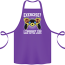 Gamer I Thought Said Extra Lives Gaming Cotton Apron 100% Organic Purple