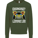 Gamer I Thought Said Extra Lives Gaming Kids Sweatshirt Jumper Forest Green