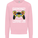 Gamer I Thought Said Extra Lives Gaming Kids Sweatshirt Jumper Light Pink