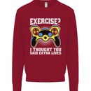 Gamer I Thought Said Extra Lives Gaming Kids Sweatshirt Jumper Red