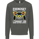 Gamer I Thought Said Extra Lives Gaming Kids Sweatshirt Jumper Storm Grey