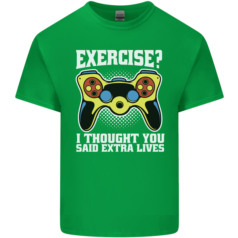 Gamer I Thought Said Extra Lives Gaming Kids T-Shirt Childrens Irish Green