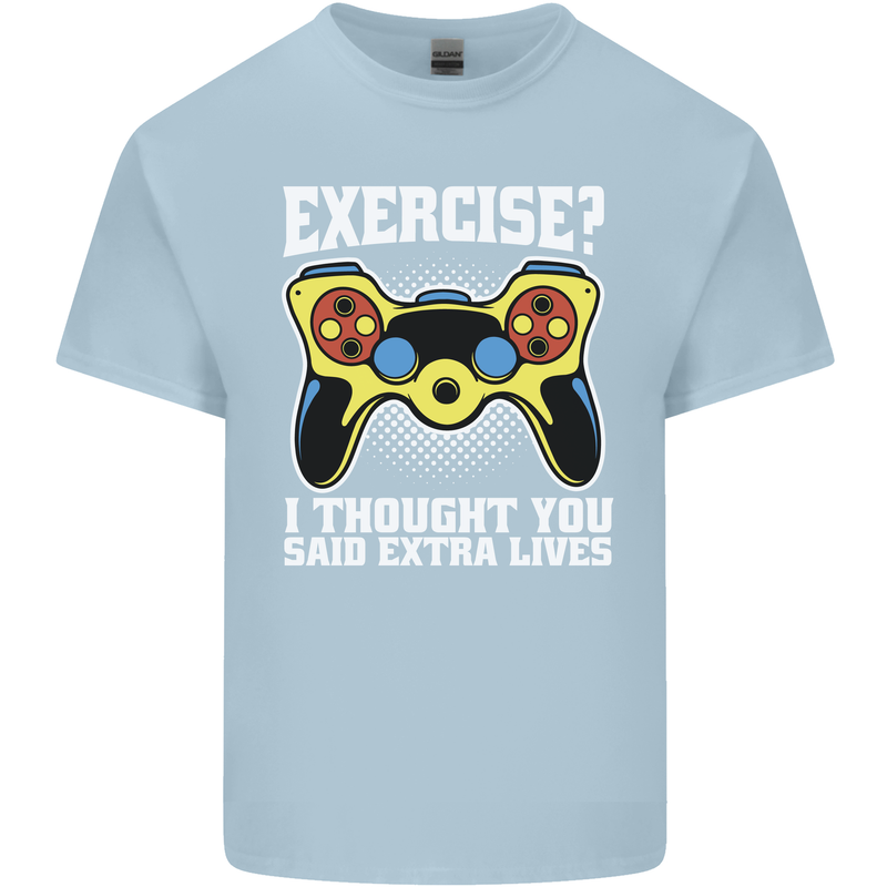 Gamer I Thought Said Extra Lives Gaming Kids T-Shirt Childrens Light Blue