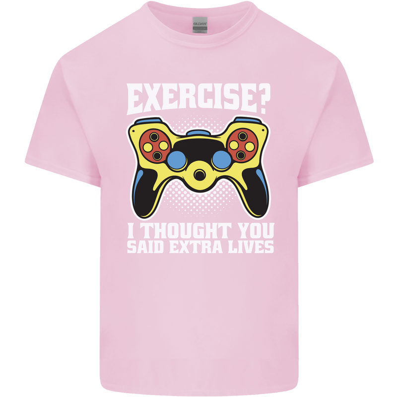 Gamer I Thought Said Extra Lives Gaming Kids T-Shirt Childrens Light Pink