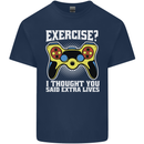 Gamer I Thought Said Extra Lives Gaming Kids T-Shirt Childrens Navy Blue