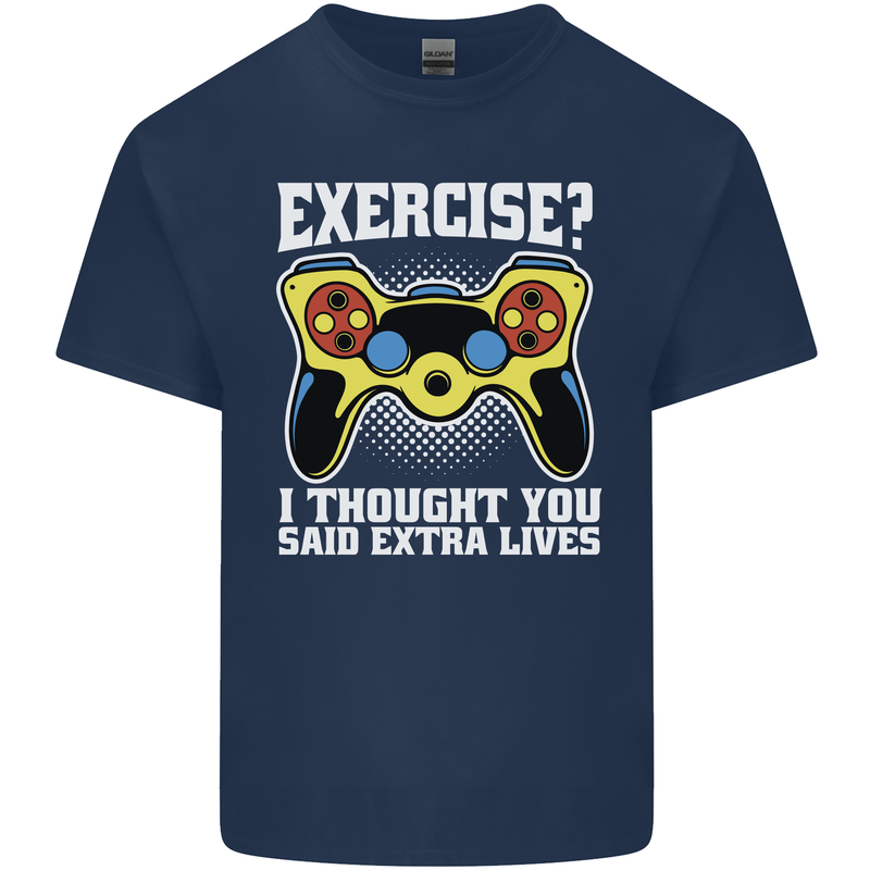 Gamer I Thought Said Extra Lives Gaming Kids T-Shirt Childrens Navy Blue