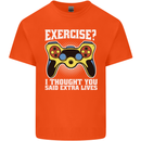 Gamer I Thought Said Extra Lives Gaming Kids T-Shirt Childrens Orange