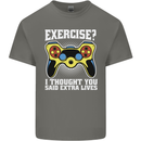 Gamer I Thought Said Extra Lives Gaming Mens Cotton T-Shirt Tee Top Charcoal