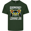 Gamer I Thought Said Extra Lives Gaming Mens Cotton T-Shirt Tee Top Forest Green