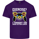 Gamer I Thought Said Extra Lives Gaming Mens Cotton T-Shirt Tee Top Purple