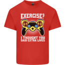 Gamer I Thought Said Extra Lives Gaming Mens Cotton T-Shirt Tee Top Red