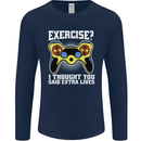Gamer I Thought Said Extra Lives Gaming Mens Long Sleeve T-Shirt Navy Blue