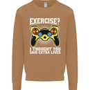 Gamer I Thought Said Extra Lives Gaming Mens Sweatshirt Jumper Caramel Latte