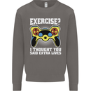 Gamer I Thought Said Extra Lives Gaming Mens Sweatshirt Jumper Charcoal