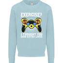 Gamer I Thought Said Extra Lives Gaming Mens Sweatshirt Jumper Light Blue