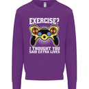 Gamer I Thought Said Extra Lives Gaming Mens Sweatshirt Jumper Purple