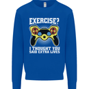 Gamer I Thought Said Extra Lives Gaming Mens Sweatshirt Jumper Royal Blue