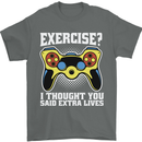 Gamer I Thought Said Extra Lives Gaming Mens T-Shirt 100% Cotton Charcoal