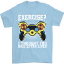 Gamer I Thought Said Extra Lives Gaming Mens T-Shirt 100% Cotton Light Blue