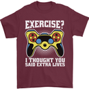 Gamer I Thought Said Extra Lives Gaming Mens T-Shirt 100% Cotton Maroon