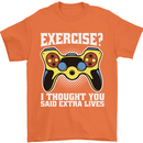 Gamer I Thought Said Extra Lives Gaming Mens T-Shirt 100% Cotton Orange