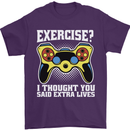 Gamer I Thought Said Extra Lives Gaming Mens T-Shirt 100% Cotton Purple