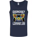 Gamer I Thought Said Extra Lives Gaming Mens Vest Tank Top Navy Blue