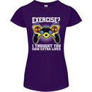 Gamer I Thought Said Extra Lives Gaming Womens Petite Cut T-Shirt Purple