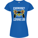 Gamer I Thought Said Extra Lives Gaming Womens Petite Cut T-Shirt Royal Blue
