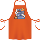 Gaming Eat Sleep Game Respawn Gamer Arcade Cotton Apron 100% Organic Orange