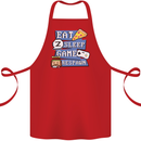 Gaming Eat Sleep Game Respawn Gamer Arcade Cotton Apron 100% Organic Red