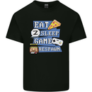 Gaming Eat Sleep Game Respawn Gamer Arcade Kids T-Shirt Childrens Black