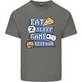 Gaming Eat Sleep Game Respawn Gamer Arcade Kids T-Shirt Childrens Charcoal
