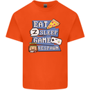 Gaming Eat Sleep Game Respawn Gamer Arcade Kids T-Shirt Childrens Orange