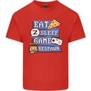 Gaming Eat Sleep Game Respawn Gamer Arcade Kids T-Shirt Childrens Red
