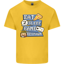 Gaming Eat Sleep Game Respawn Gamer Arcade Kids T-Shirt Childrens Yellow