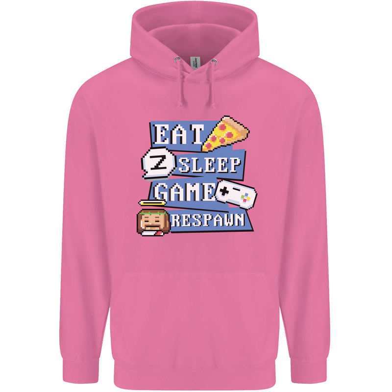 Gaming Eat Sleep Game Respawn Gamer Arcade Mens 80% Cotton Hoodie Azelea