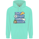 Gaming Eat Sleep Game Respawn Gamer Arcade Mens 80% Cotton Hoodie Peppermint