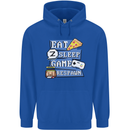 Gaming Eat Sleep Game Respawn Gamer Arcade Mens 80% Cotton Hoodie Royal Blue