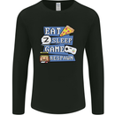 Gaming Eat Sleep Game Respawn Gamer Arcade Mens Long Sleeve T-Shirt Black