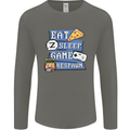 Gaming Eat Sleep Game Respawn Gamer Arcade Mens Long Sleeve T-Shirt Charcoal