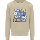Gaming Eat Sleep Game Respawn Gamer Arcade Mens Sweatshirt Jumper Sand