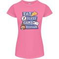 Gaming Eat Sleep Game Respawn Gamer Arcade Womens Petite Cut T-Shirt Azalea