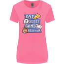 Gaming Eat Sleep Game Respawn Gamer Arcade Womens Wider Cut T-Shirt Azalea