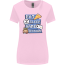 Gaming Eat Sleep Game Respawn Gamer Arcade Womens Wider Cut T-Shirt Light Pink