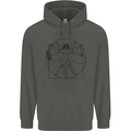 Gaming Vitruvian Gamer Funny Video Games Childrens Kids Hoodie Storm Grey