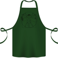 Gaming Vitruvian Gamer Funny Video Games Cotton Apron 100% Organic Forest Green
