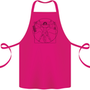 Gaming Vitruvian Gamer Funny Video Games Cotton Apron 100% Organic Pink