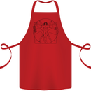 Gaming Vitruvian Gamer Funny Video Games Cotton Apron 100% Organic Red