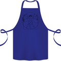 Gaming Vitruvian Gamer Funny Video Games Cotton Apron 100% Organic Royal Blue